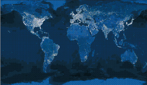 Рис. 5. Вид Земли из космоса ночью (изображение: «Природа»)